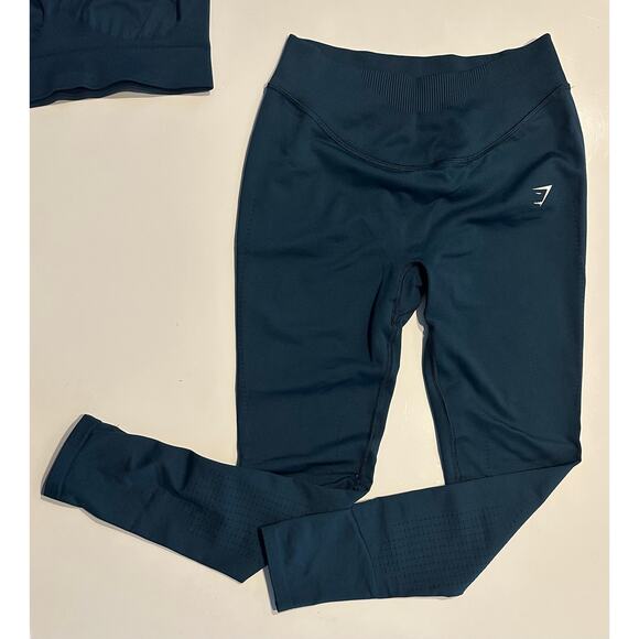 Gymshark Teal Blue set Leggings and bra - Picture 5 of 9